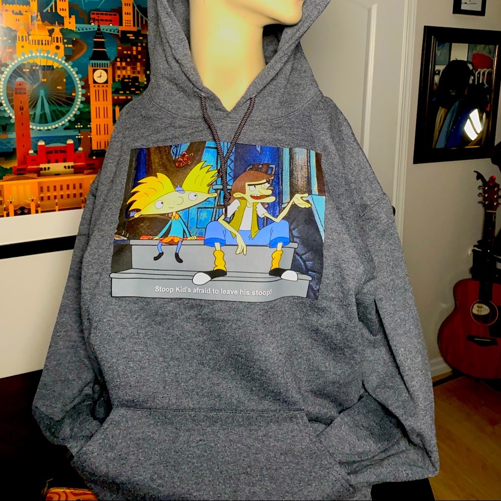 Nickelodeon Hey Arnold Gray Hoodie